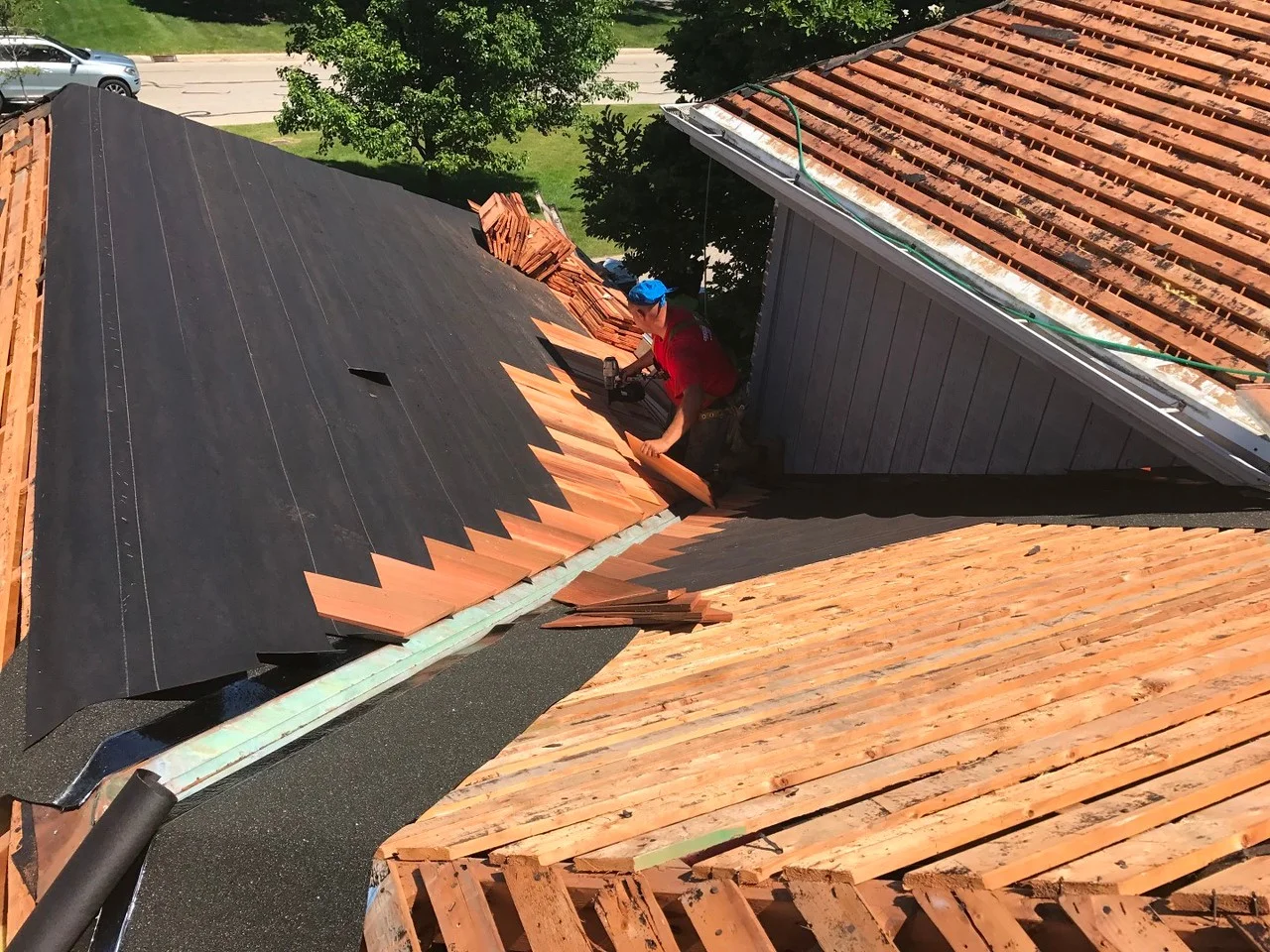 Cedar Shake Roof Installation