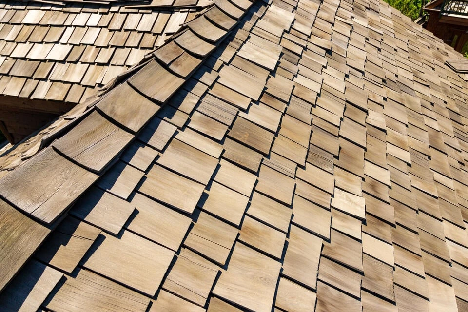 Cedar Shake Roofing Closeup