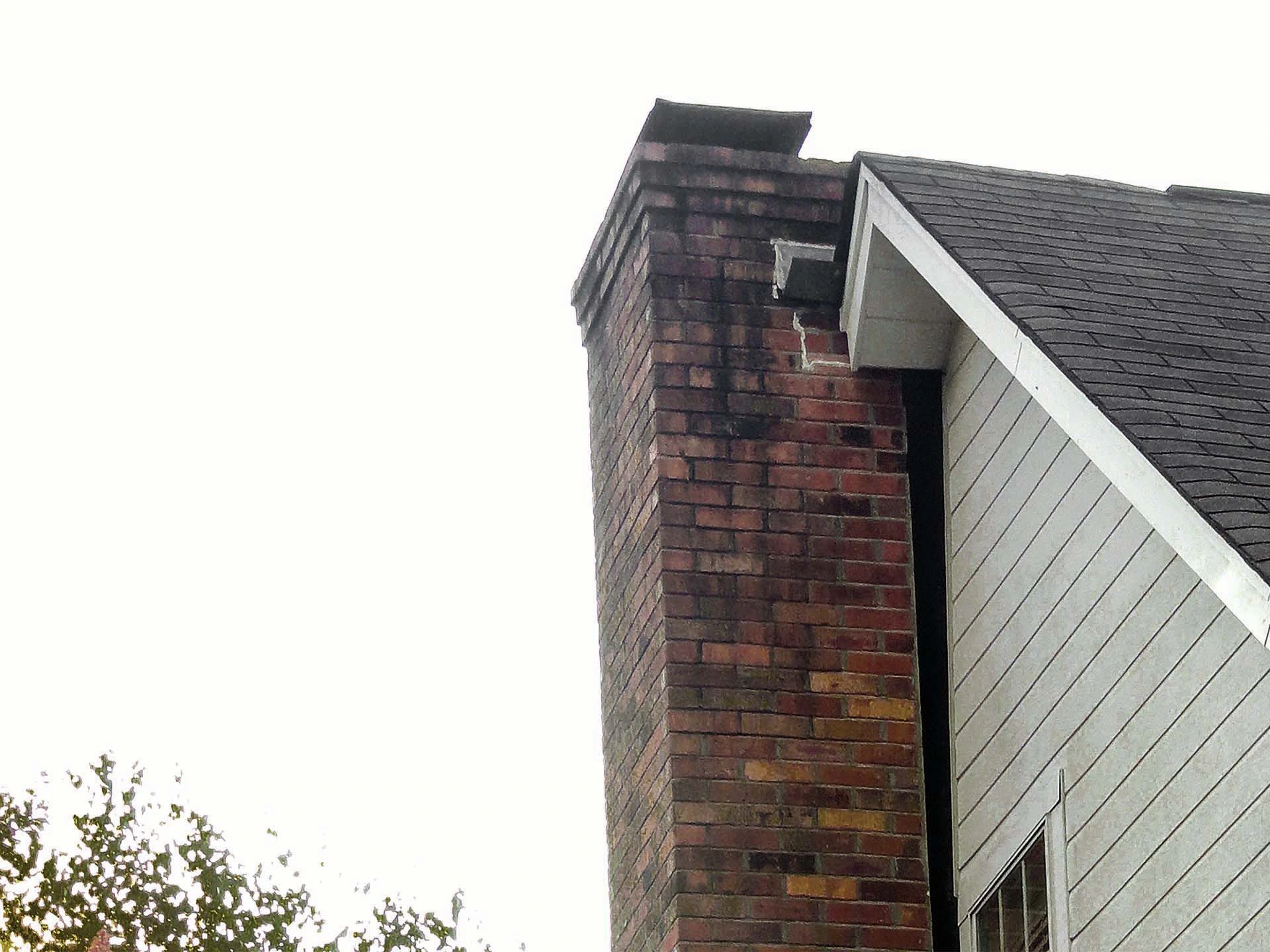 Damaged Chimney Before Rebuild