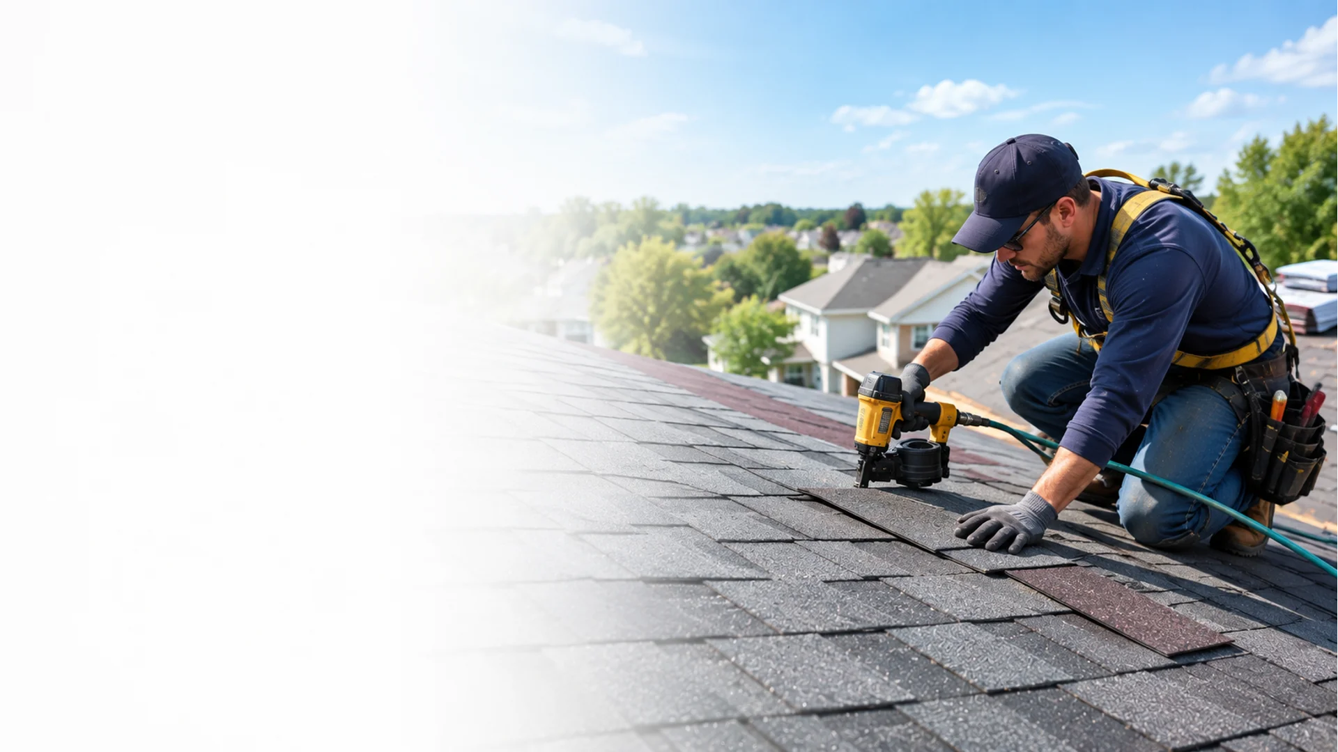 Top-rated roofer installing a new shingle roof in Bradley Beach, Monmouth County, NJ